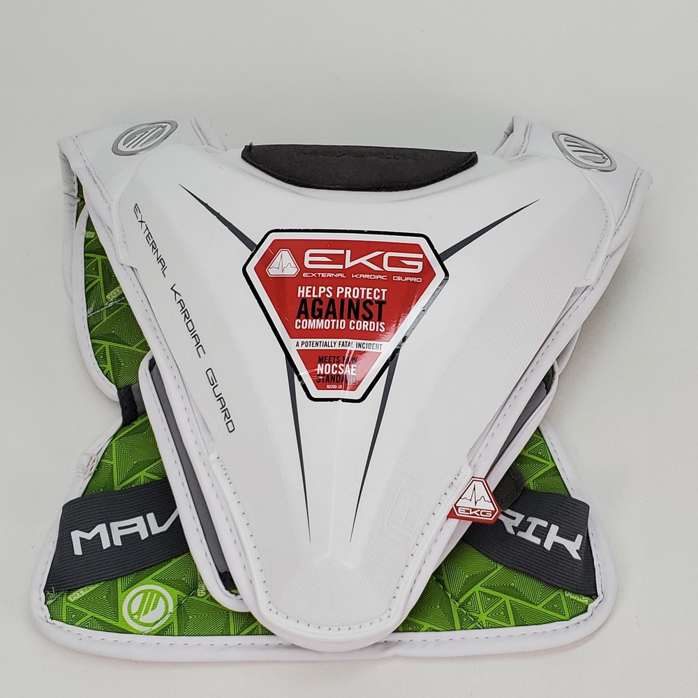 Maverik M5 EKG Speed Pad Lacrosse Shoulder Pads White Small NOCSAE 3003080